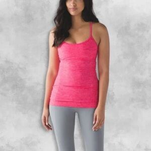 lululemon athletica Pink Fitted Tank Top with Spaghetti Straps